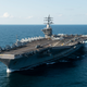 The Nimitz-class supercarrier USS Eisenhower. A new Ford-class carrier can carry nearly four times the planes, but at four times the cost.